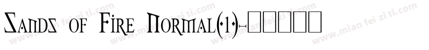 Sands of Fire Normal(1)字体转换